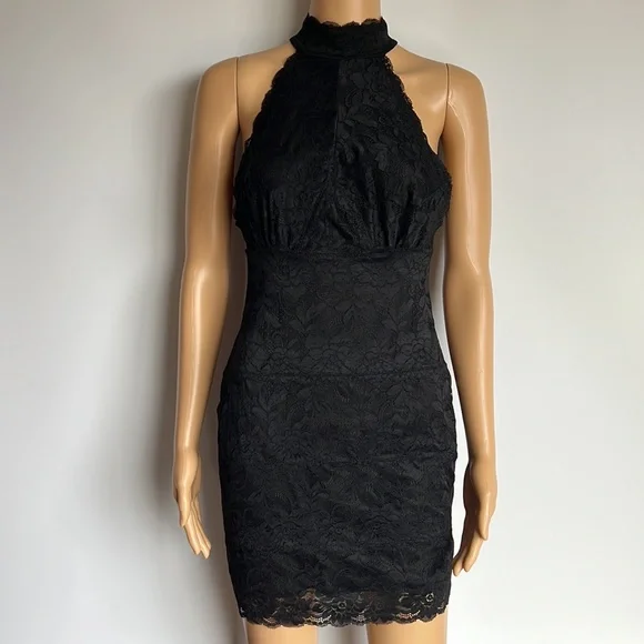 Guess | Dresses | Guess Womens Black Lace Mini Halter Cocktail And Party Dress Sz Small | Poshmark Guess | Dresses | Guess Womens Black Lace Mini Halter Cocktail And Party Dress Sz Small | Poshmark